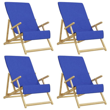 Beach Towels 4 pcs Royal Blue 60x135 cm Fabric 400 GSM