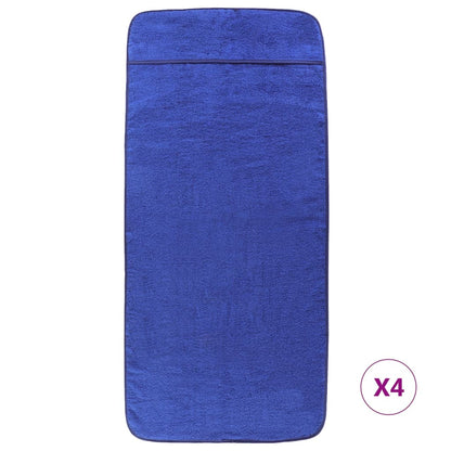 Beach Towels 4 pcs Royal Blue 60x135 cm Fabric 400 GSM