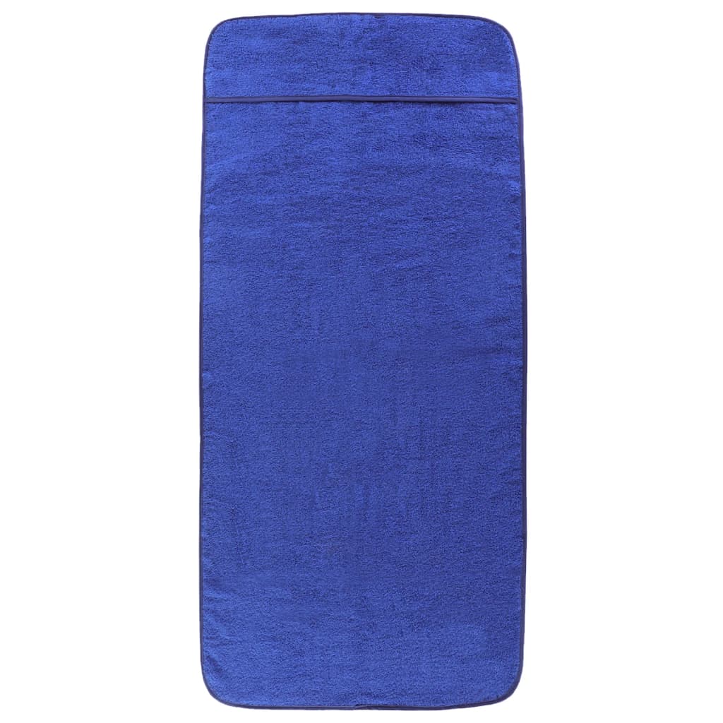 Beach Towels 4 pcs Royal Blue 60x135 cm Fabric 400 GSM