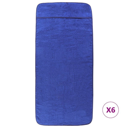 Beach Towels 6 pcs Royal Blue 60x135 cm Fabric 400 GSM