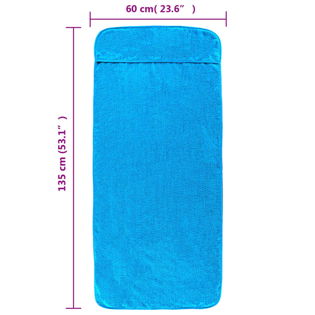 Beach Towels 4 pcs Turquoise 60x135 cm Fabric 400 GSM