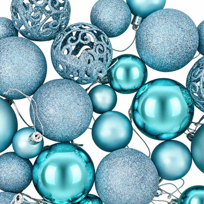 Christmas Baubles 100 pcs Turquoise 3 / 4 / 6 cm