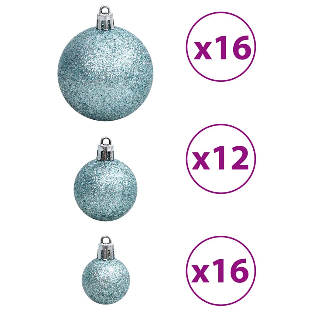 Christmas Baubles 100 pcs Turquoise 3 / 4 / 6 cm