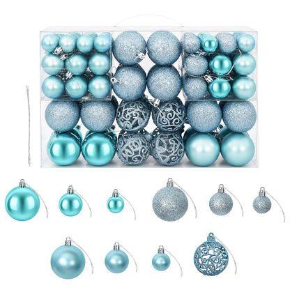 Christmas Baubles 100 pcs Turquoise 3 / 4 / 6 cm