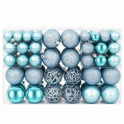Christmas Baubles 100 pcs Turquoise 3 / 4 / 6 cm