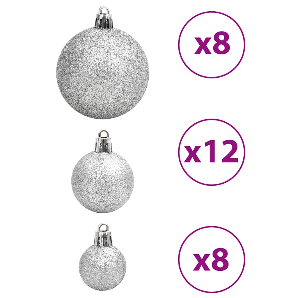 Christmas Baubles 100 pcs Blue and Silver 3 / 4 / 6 cm