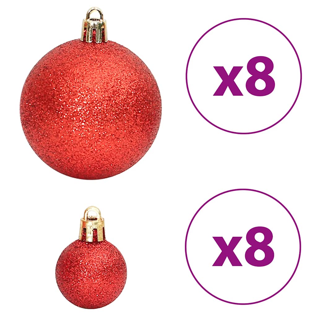 Christmas Baubles 100 pcs Gold and Wine Red 3 / 4 / 6 cm