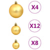 112 Piece Christmas Bauble Set Red / Green / Gold Polystyrene