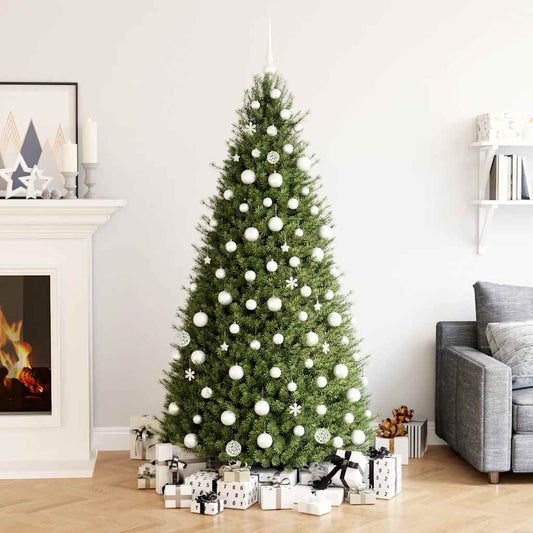 111 Piece Christmas Bauble Set White Polystyrene