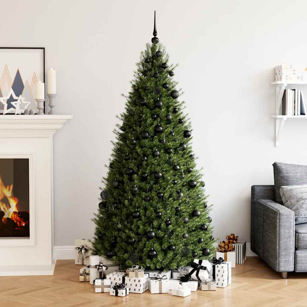 111 Piece Christmas Bauble Set Black Polystyrene