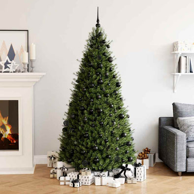 111 Piece Christmas Bauble Set Black Polystyrene