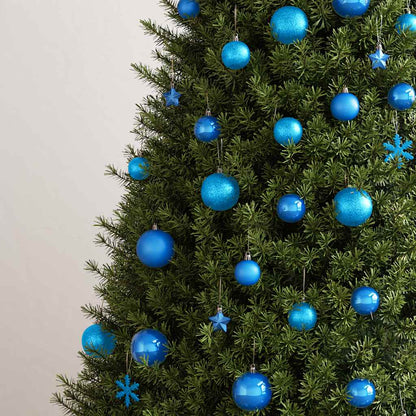 111 Piece Christmas Bauble Set Blue Polystyrene