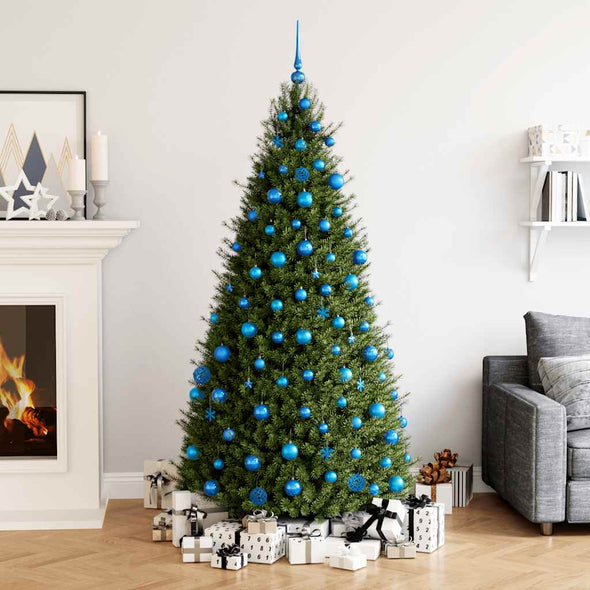 111 Piece Christmas Bauble Set Blue Polystyrene