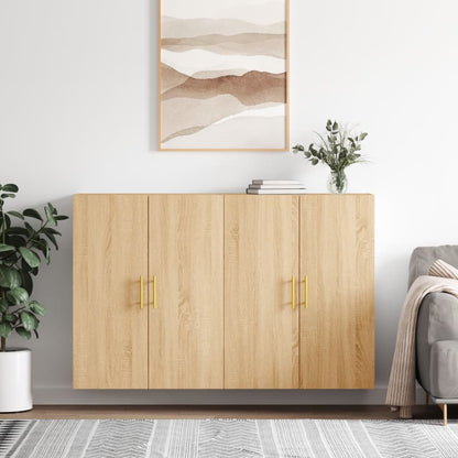 Wall Mounted Cabinets 2 pcs Sonoma Oak 69.5x34x90 cm