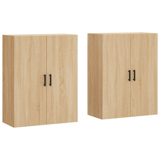 Wall Mounted Cabinets 2 pcs Sonoma Oak 69,5x34x90 cm