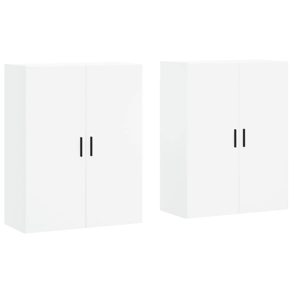 Wall Mounted Cabinets 2 pcs White 69.5x34x90 cm