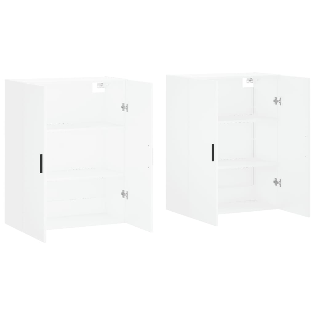 Wall Mounted Cabinets 2 pcs White 69.5x34x90 cm