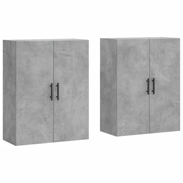 Wall Mounted Cabinets 2 pcs Concrete Grey 69.5x34x90 cm