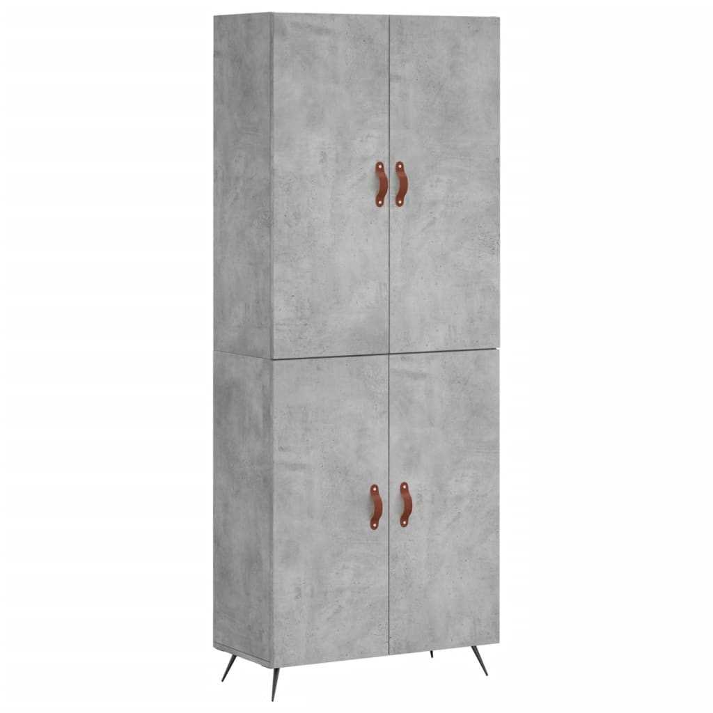 Highboard Concrete Grey 69,5x34x180 cm Engineered Wood