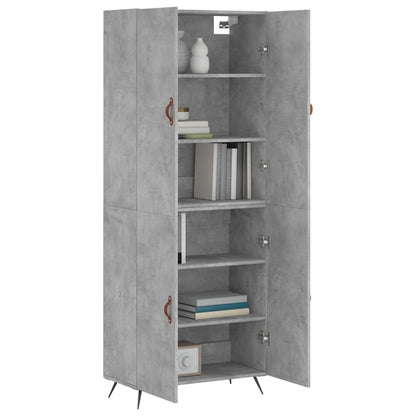 Highboard Concrete Grey 69,5x34x180 cm Engineered Wood