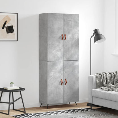 Highboard Concrete Grey 69,5x34x180 cm Engineered Wood
