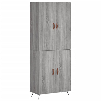 Highboard Grey Sonoma 69,5x34x180 cm Engineered Wood