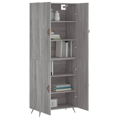Highboard Grey Sonoma 69,5x34x180 cm Engineered Wood
