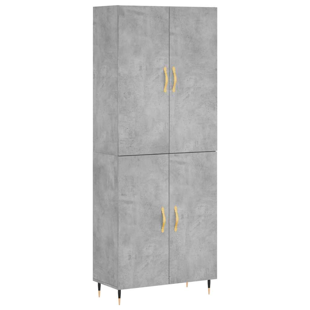 Highboard Concrete Grey 69,5x34x180 cm Engineered Wood