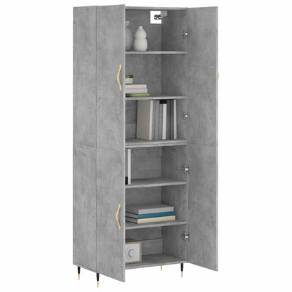 Highboard Concrete Grey 69,5x34x180 cm Engineered Wood