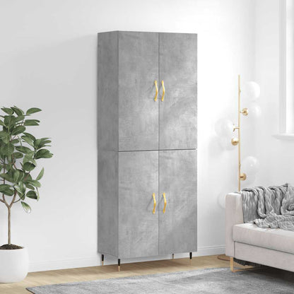 Highboard Concrete Grey 69,5x34x180 cm Engineered Wood