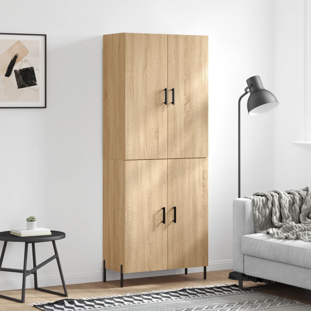 Highboard Sonoma Oak 69.5x34x180 cm Engineered Wood