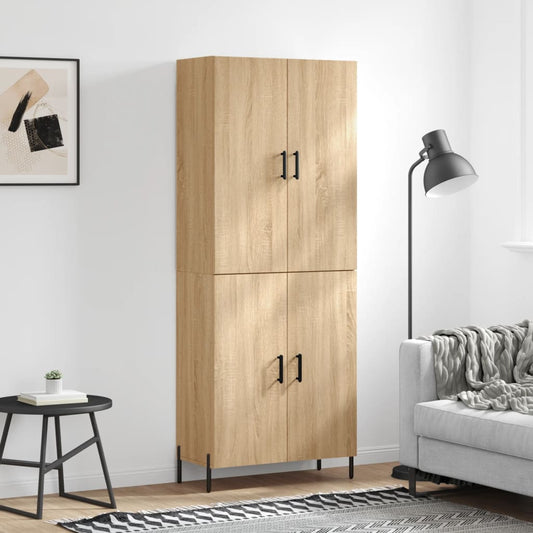 Highboard Sonoma Oak 69,5x34x180 cm Engineered Wood