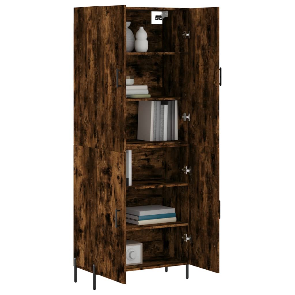 Highboard Smoked Oak 69,5x34x180 cm Engineered Wood