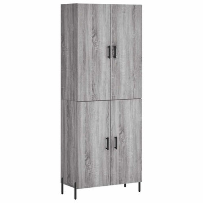 Highboard Grey Sonoma 69.5x34x180 cm Engineered Wood