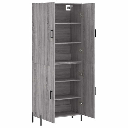 Highboard Grey Sonoma 69.5x34x180 cm Engineered Wood