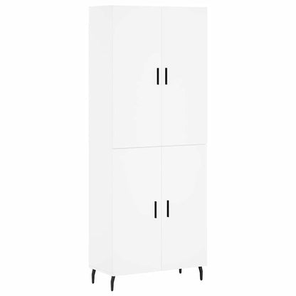 Highboard White 69.5x34x180 cm Engineered Wood