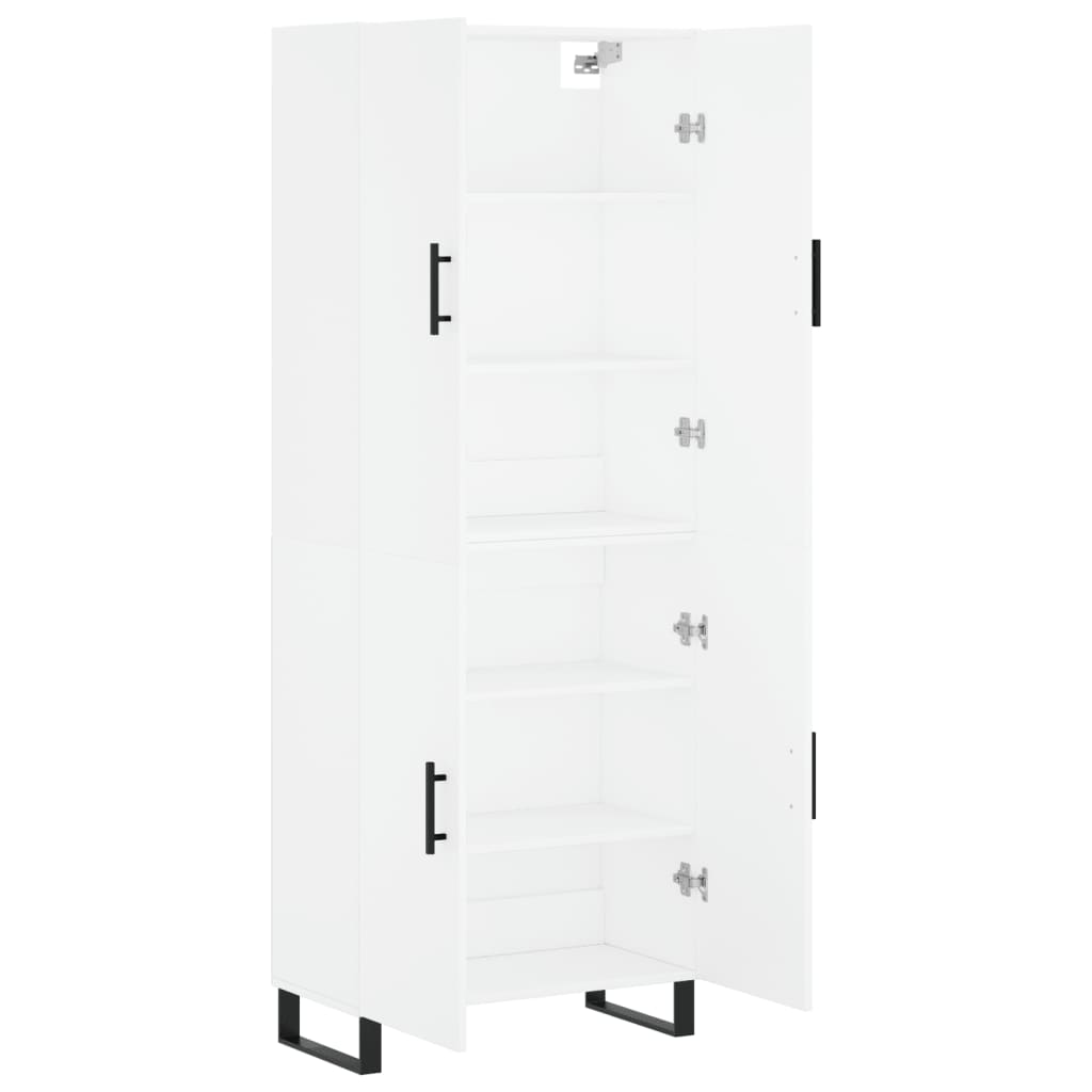 Highboard White 69.5x34x180 cm Engineered Wood