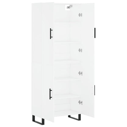 Highboard White 69.5x34x180 cm Engineered Wood