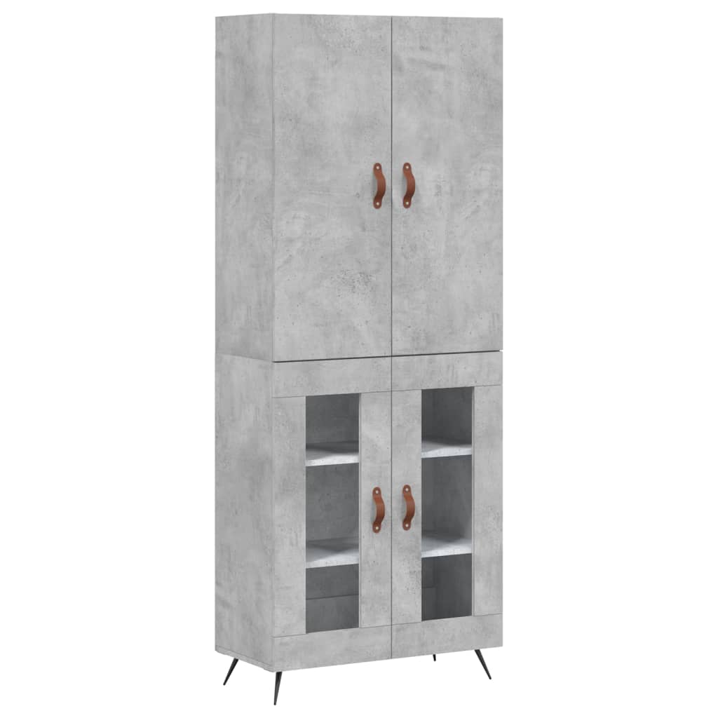 Highboard Concrete Grey 69,5x34x180 cm Engineered Wood