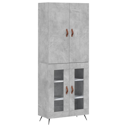 Highboard Concrete Grey 69,5x34x180 cm Engineered Wood