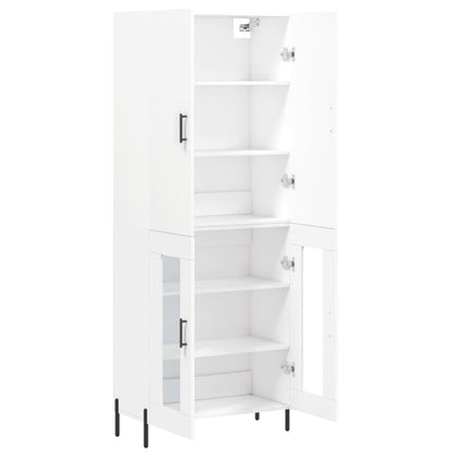 Highboard White 69.5x34x180 cm Engineered Wood