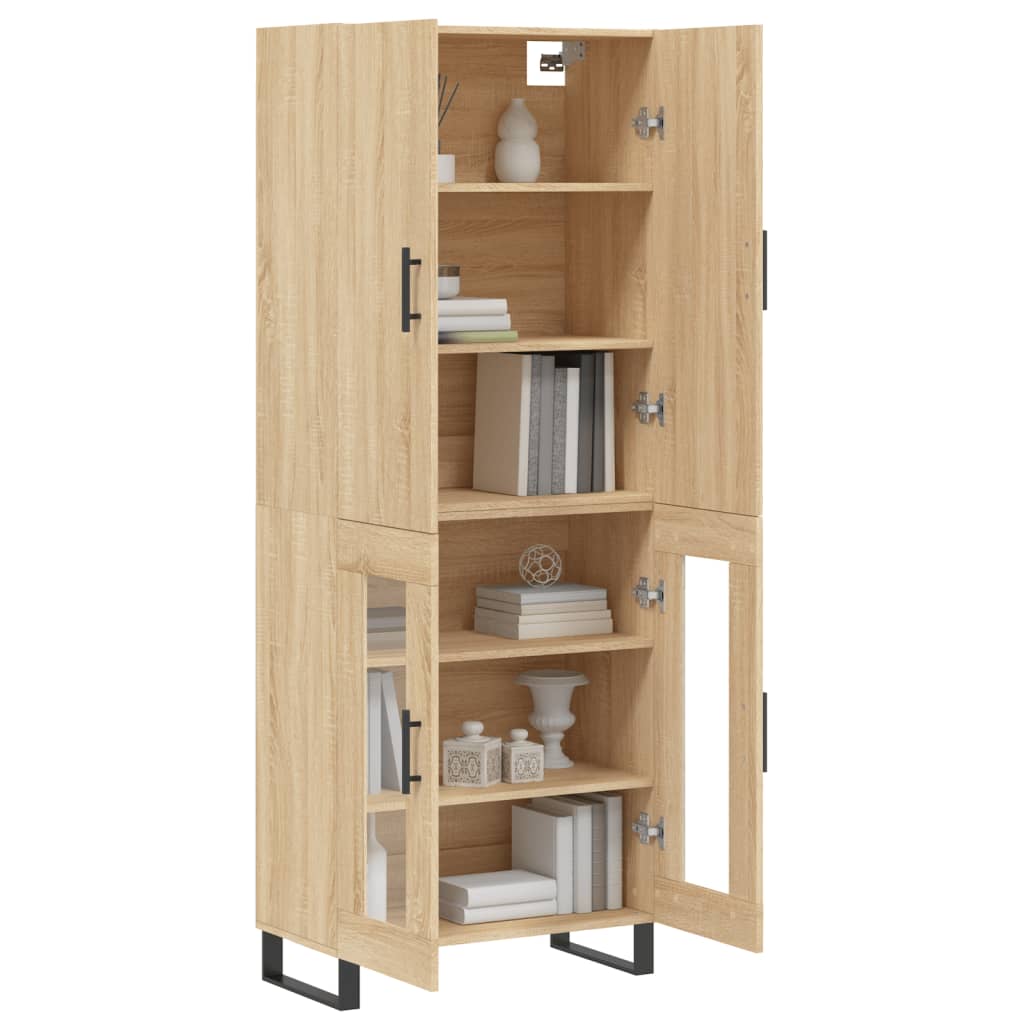 Highboard Sonoma Oak 69.5x34x180 cm Engineered Wood