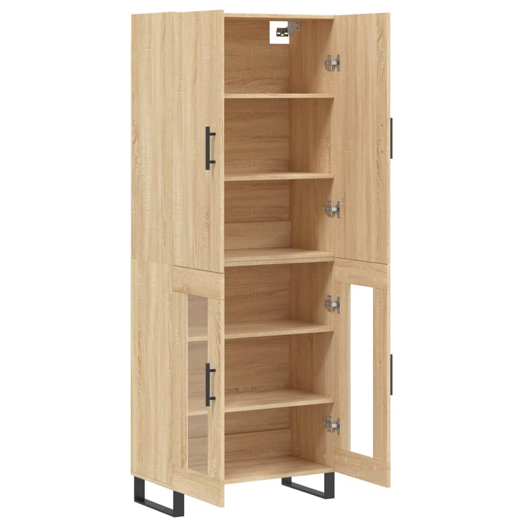Highboard Sonoma Oak 69.5x34x180 cm Engineered Wood