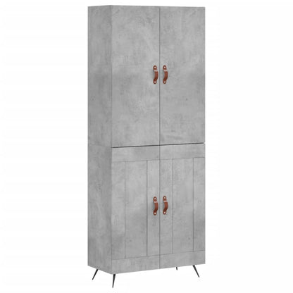 Highboard Concrete Grey 69,5x34x180 cm Engineered Wood
