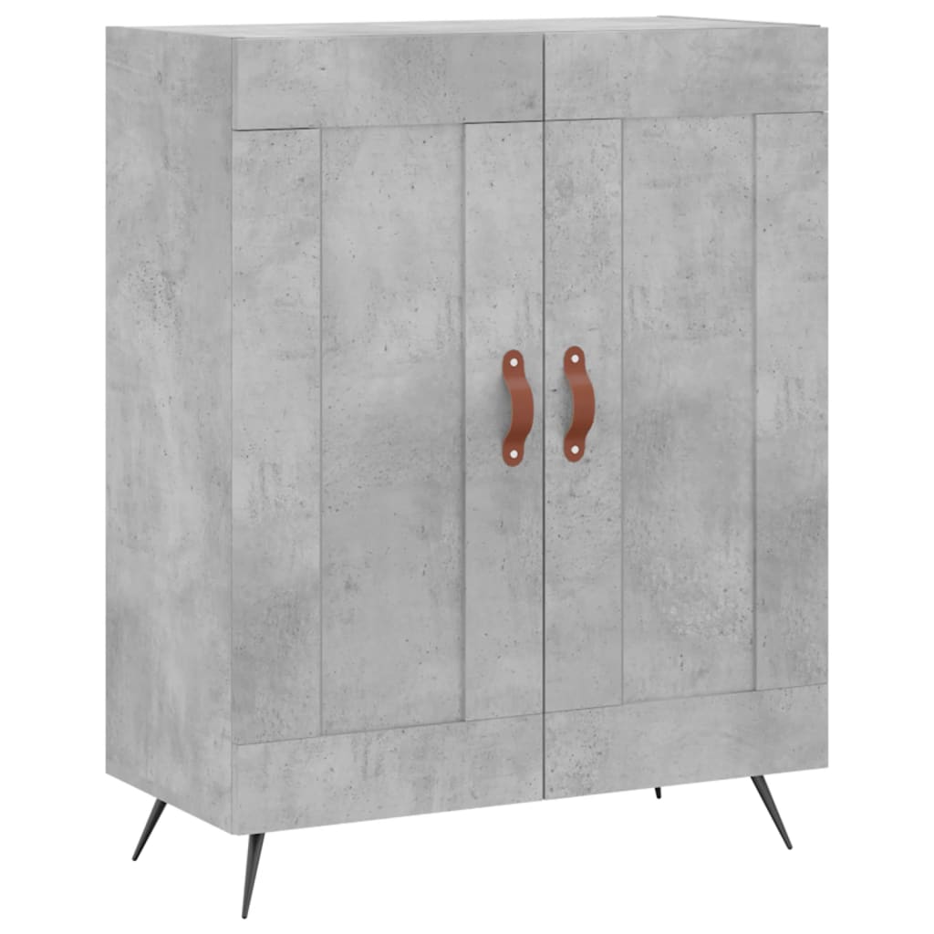 Highboard Concrete Grey 69,5x34x180 cm Engineered Wood