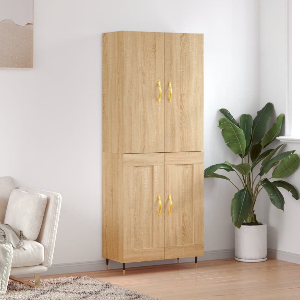 Highboard Sonoma Oak 69,5x34x180 cm Engineered Wood