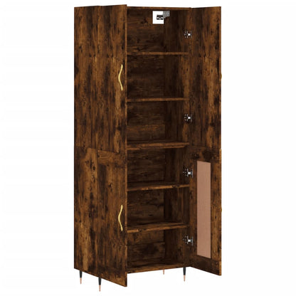 Highboard Smoked Oak 69,5x34x180 cm Engineered Wood