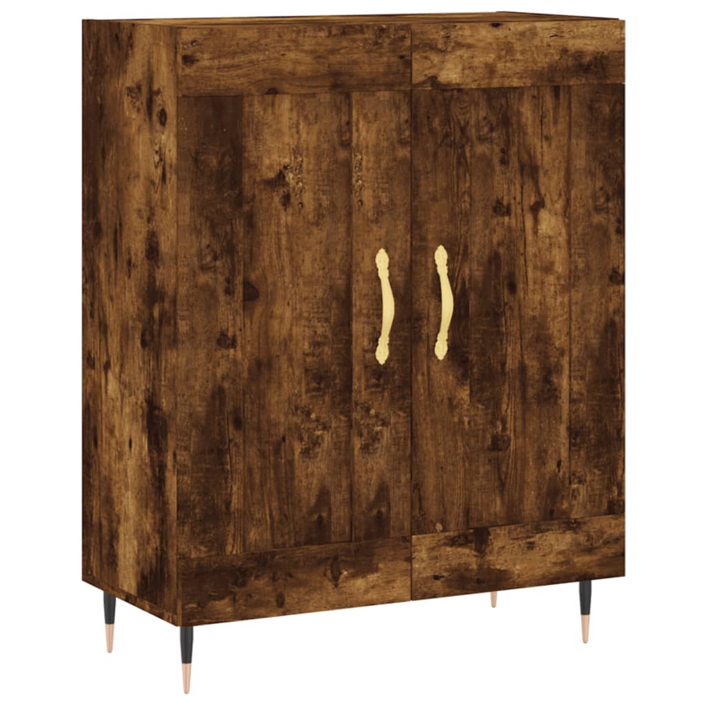 Highboard Smoked Oak 69,5x34x180 cm Engineered Wood