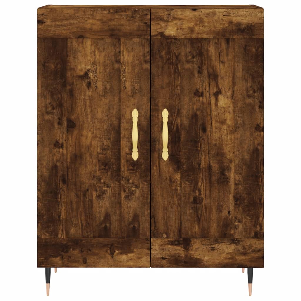 Highboard Smoked Oak 69,5x34x180 cm Engineered Wood