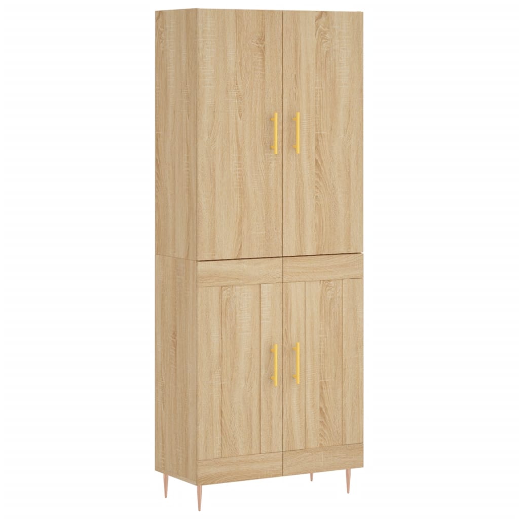 Highboard Sonoma Oak 69.5x34x180 cm Engineered Wood